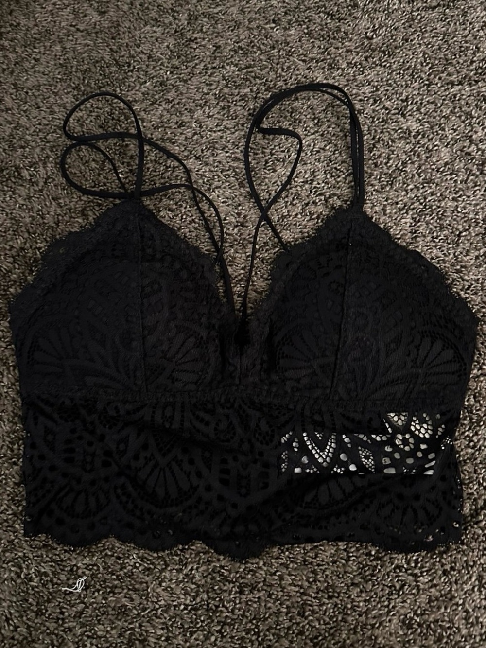 Gilly Hicks Black Lace Bralette Size XS 0518